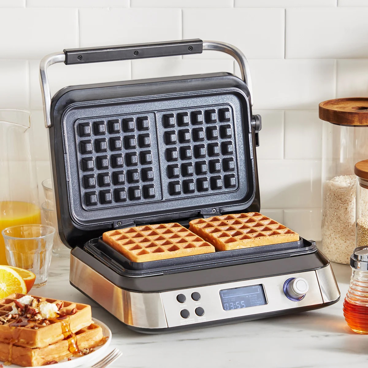 Mini Waffle Maker Machine, Nonstick Waffle Iron for Kids Pancakes, Waffles,  Paninis, Breakfast, Lunch, Snack(US Plug)