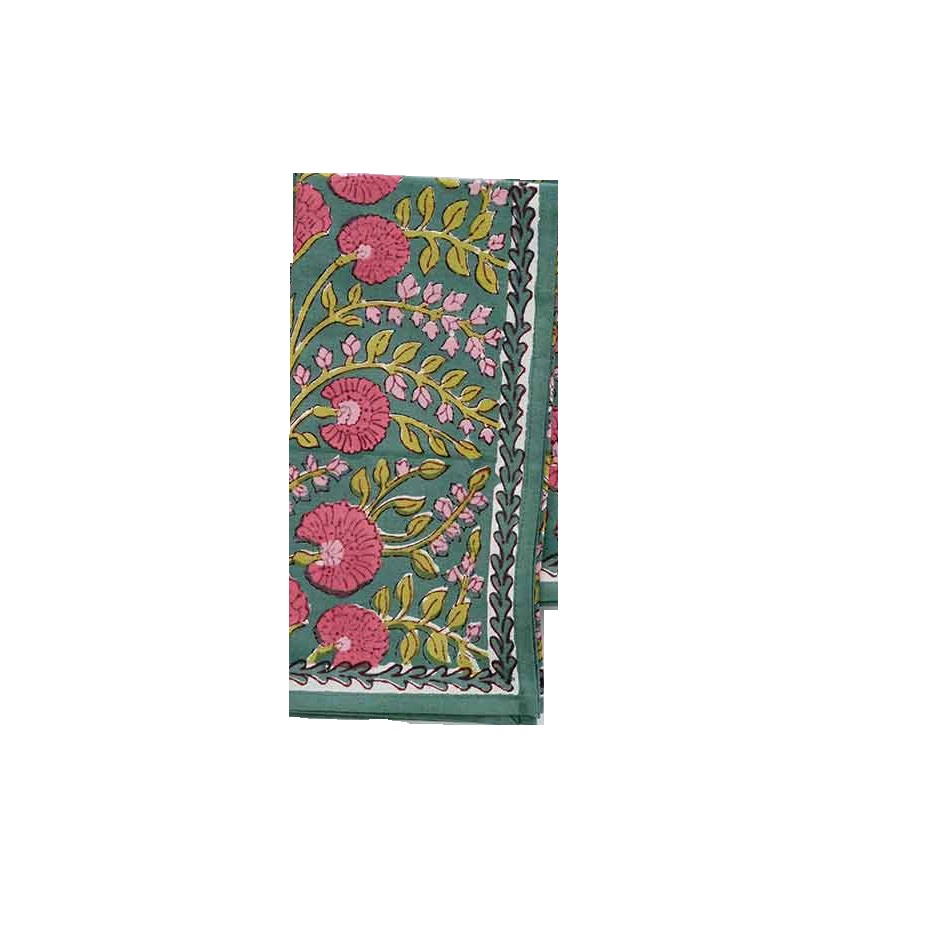 Pomegranate Cactus Flower Jade Napkin