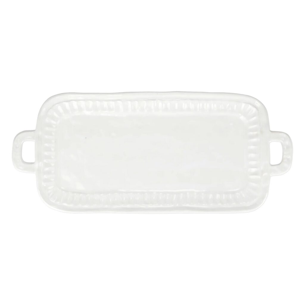 Vietri Pietra Serena Handled Rectangular Platter