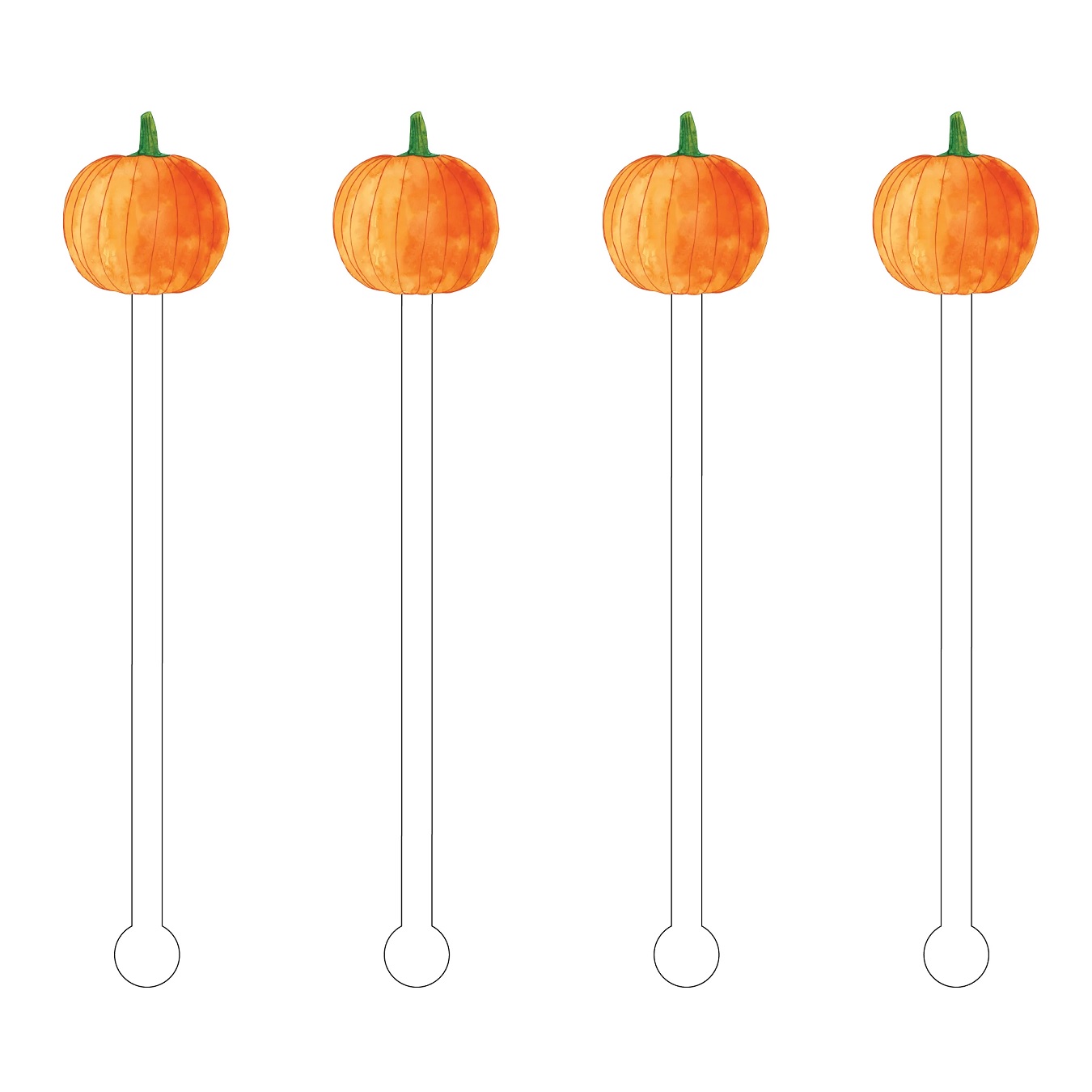 Pumpkin Acrylic Stir Sticks | Berings