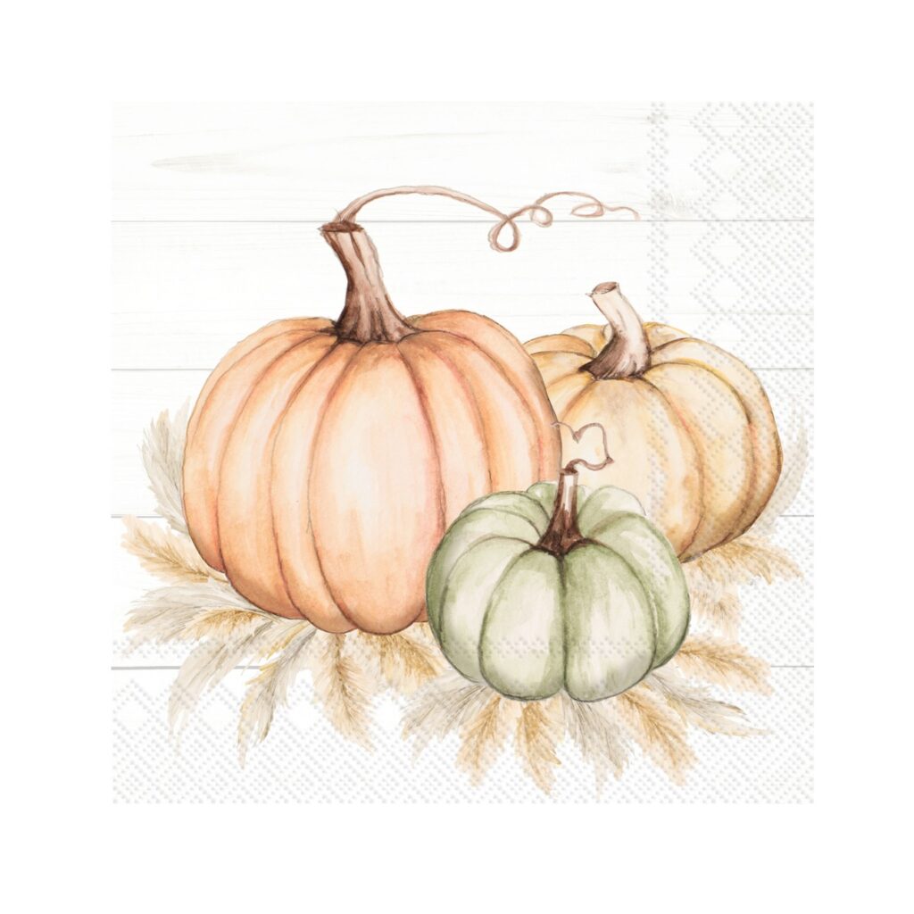 Pumpkin Trio Cocktail Napkins