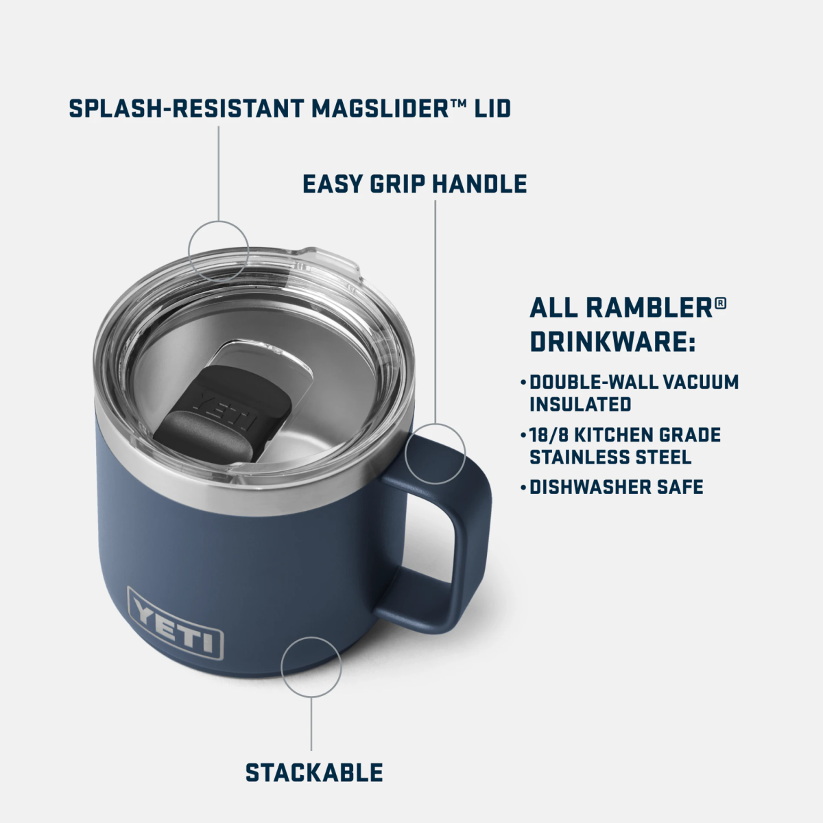 Yeti Rambler 14oz Stackable Mug with Magslider Lid - Seafoam | Berings