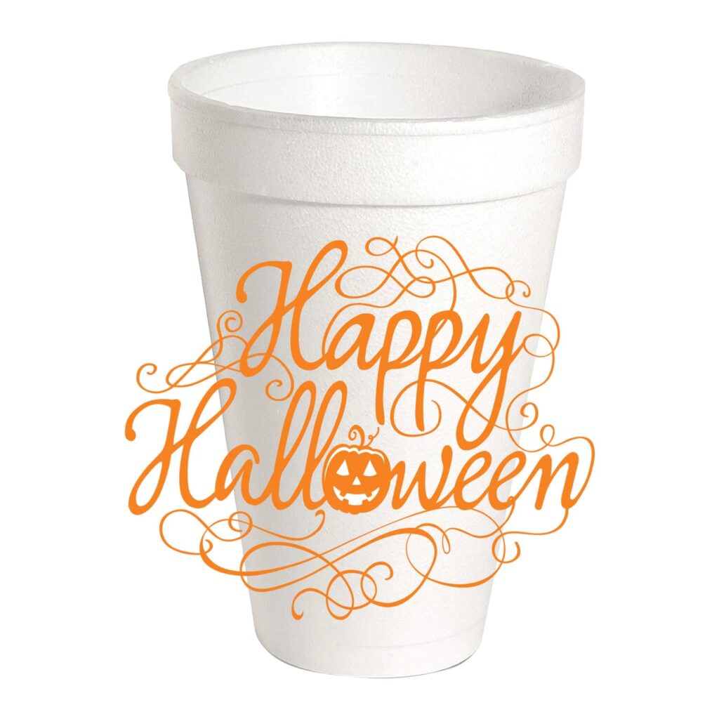 Happy Halloween Styrofoam Cups