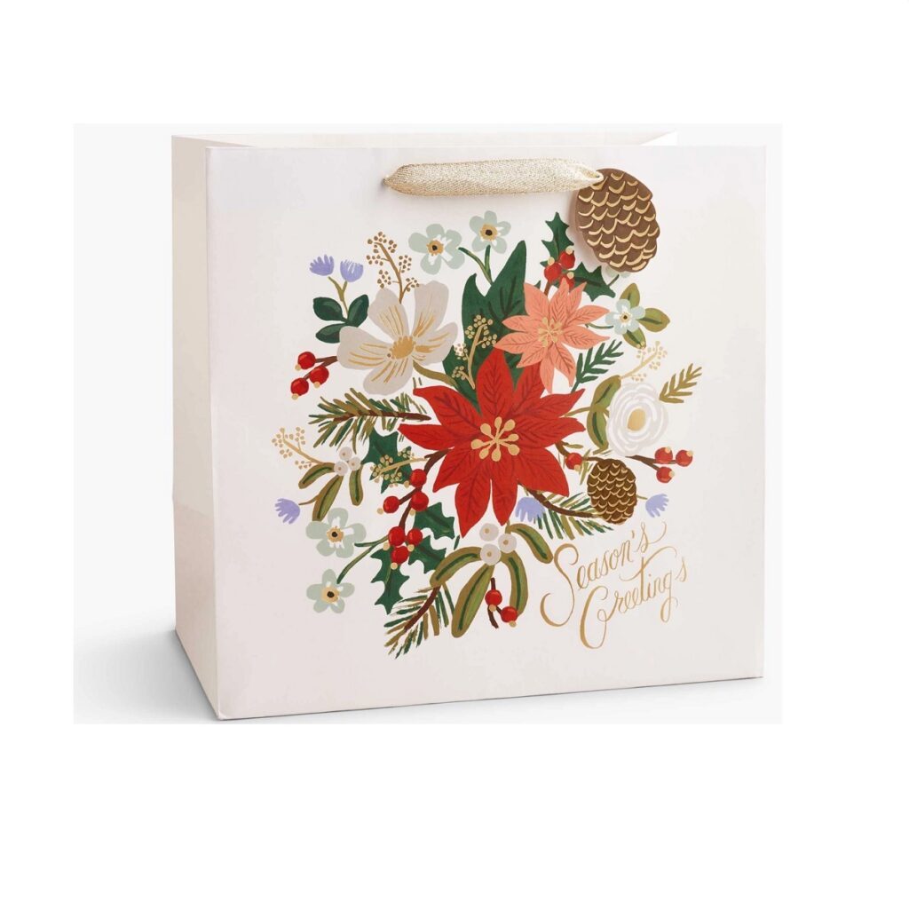 Rifle Paper Co. Holiday Bouquet Gift Bag - Large