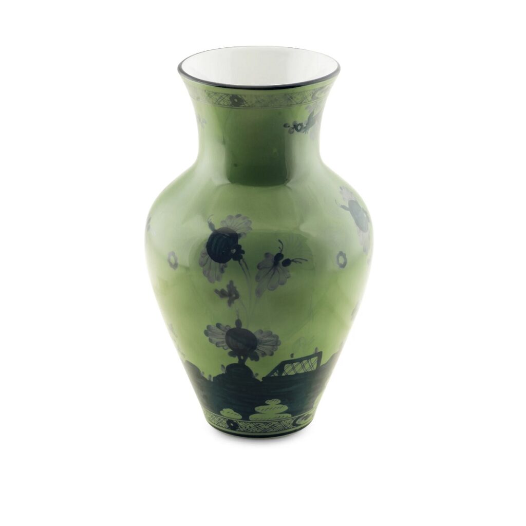 Ginori Oriente Italiano Large Ming Vase - Malachite