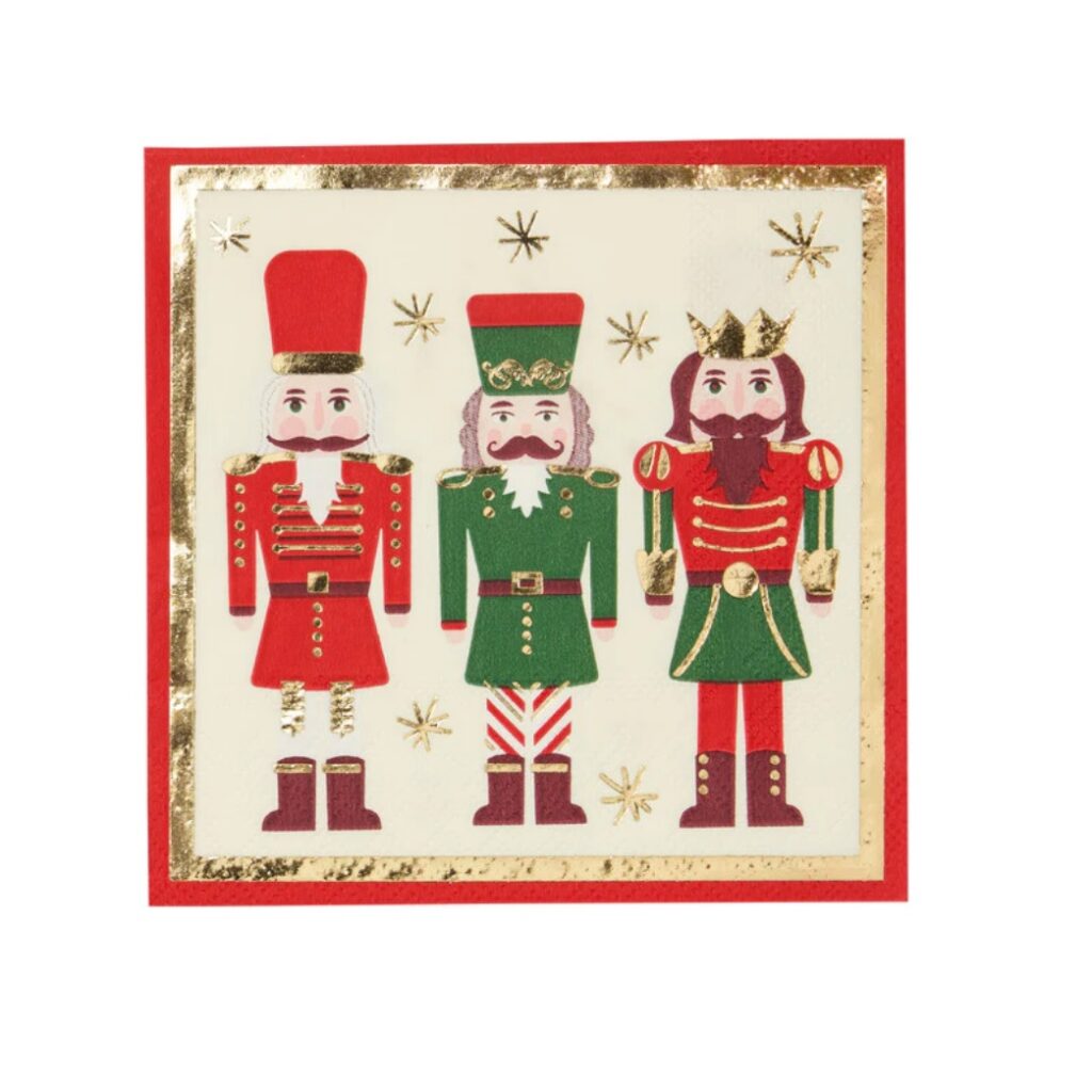 Nutcracker Christmas Paper Cocktail Napkins