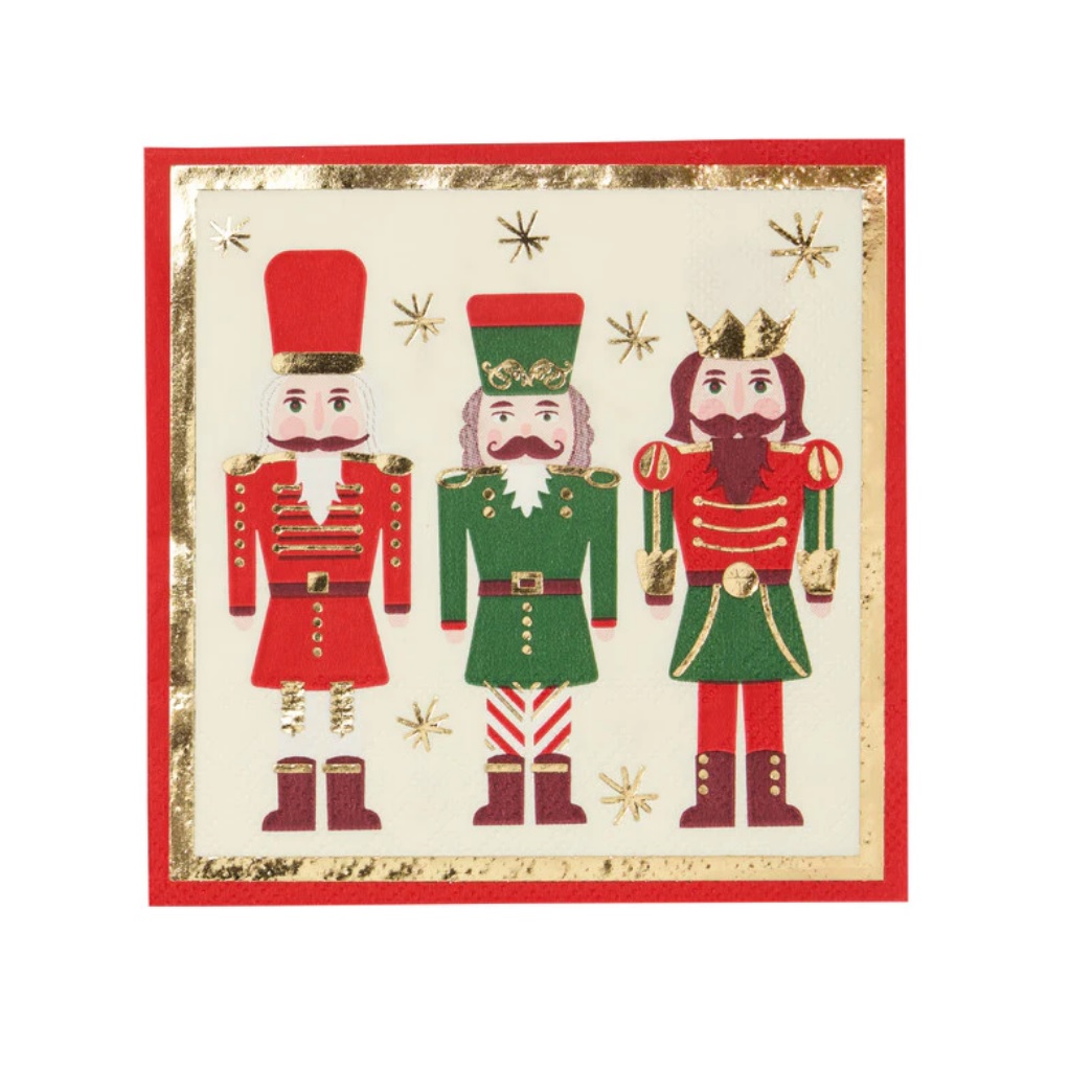 Nutcracker Christmas Paper Cocktail Napkins | Berings