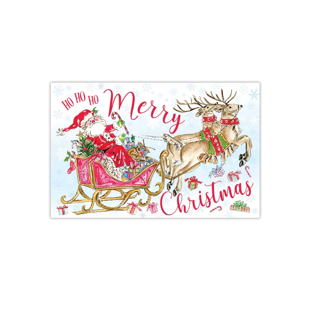 Santa Sleigh Paper Placemats