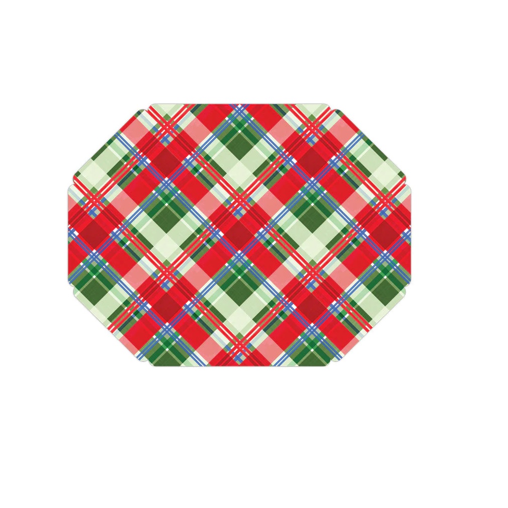 Traditional Plaid Posh Die-Cut Paper Placemat