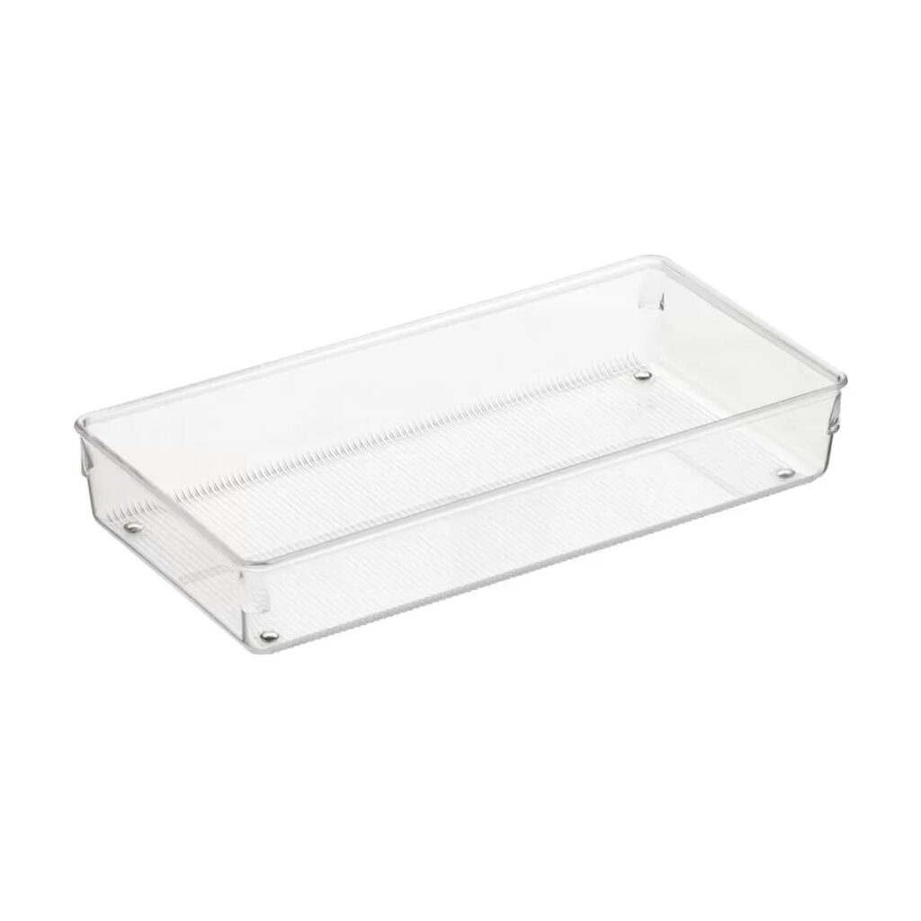 iDESIGN Linus Clear Plastic Fridge and Pantry Kitchen Organizers