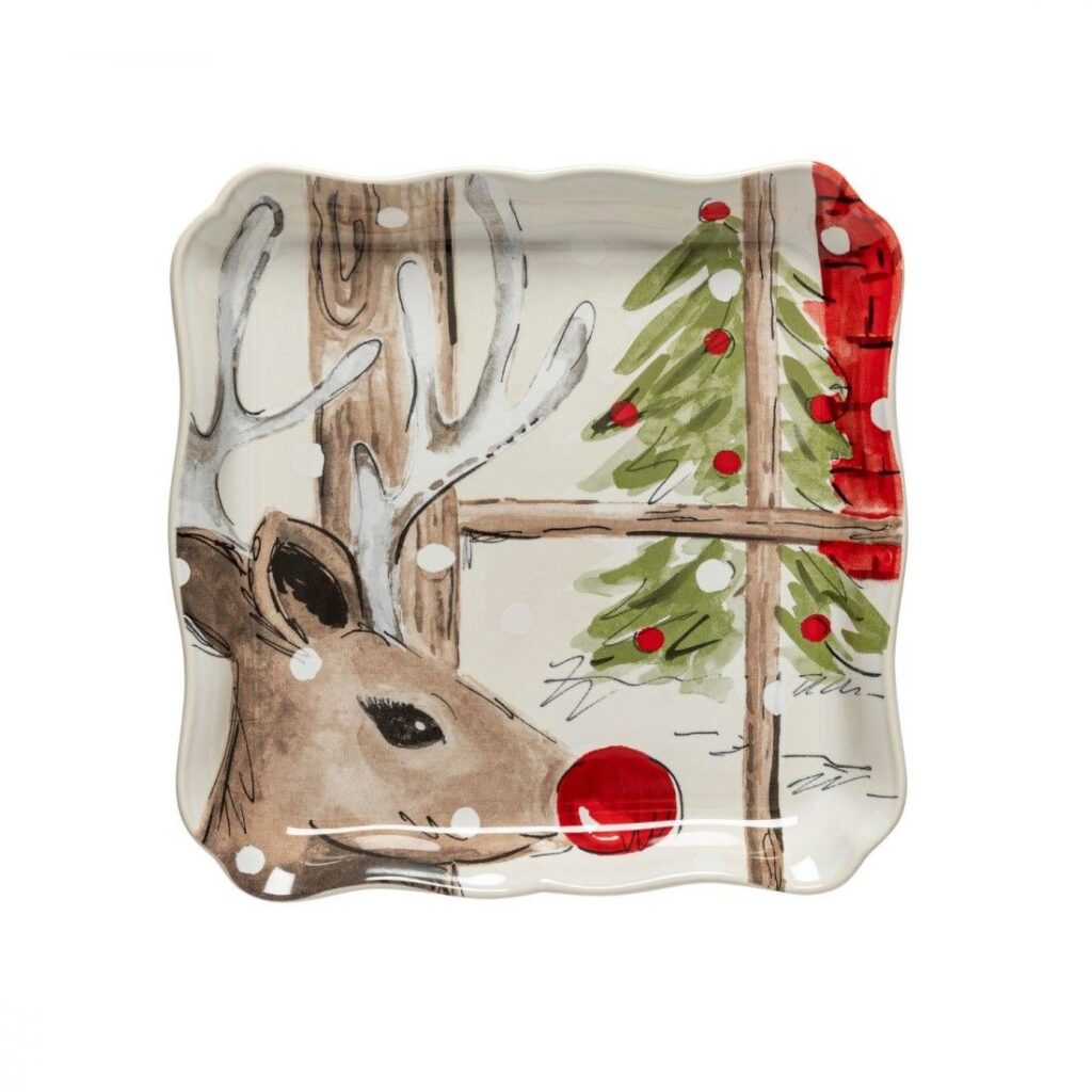 Casafina Deer Friends SQ. Tray