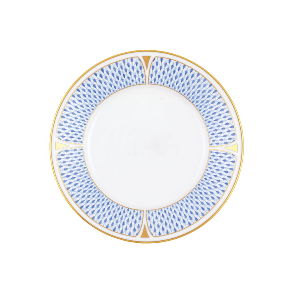 Herend Art Deco Dessert Plate - Blue