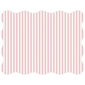 Caitlin Wilson Blush Noelle Stripe Posh Die-Cut Paper Placemats