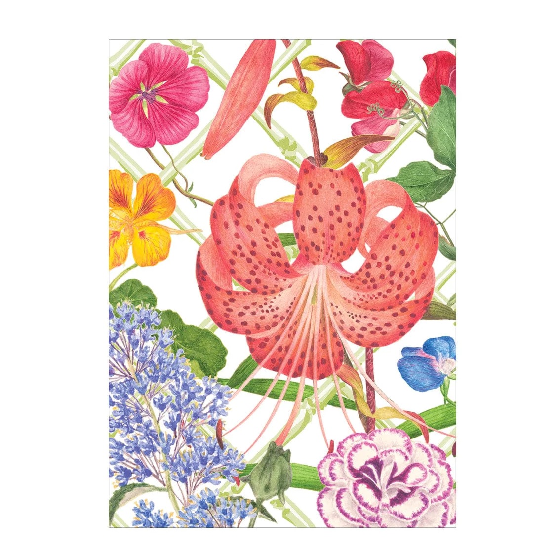 Caspari Floral Trellis Boxed Note Cards & Envelopes Berings