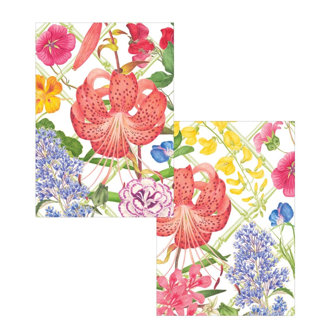 Caspari Floral Trellis Boxed Note Cards & Envelopes Berings