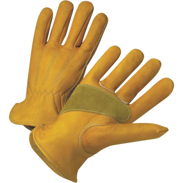 Men's Grain Cowhide Leather Work Gloves