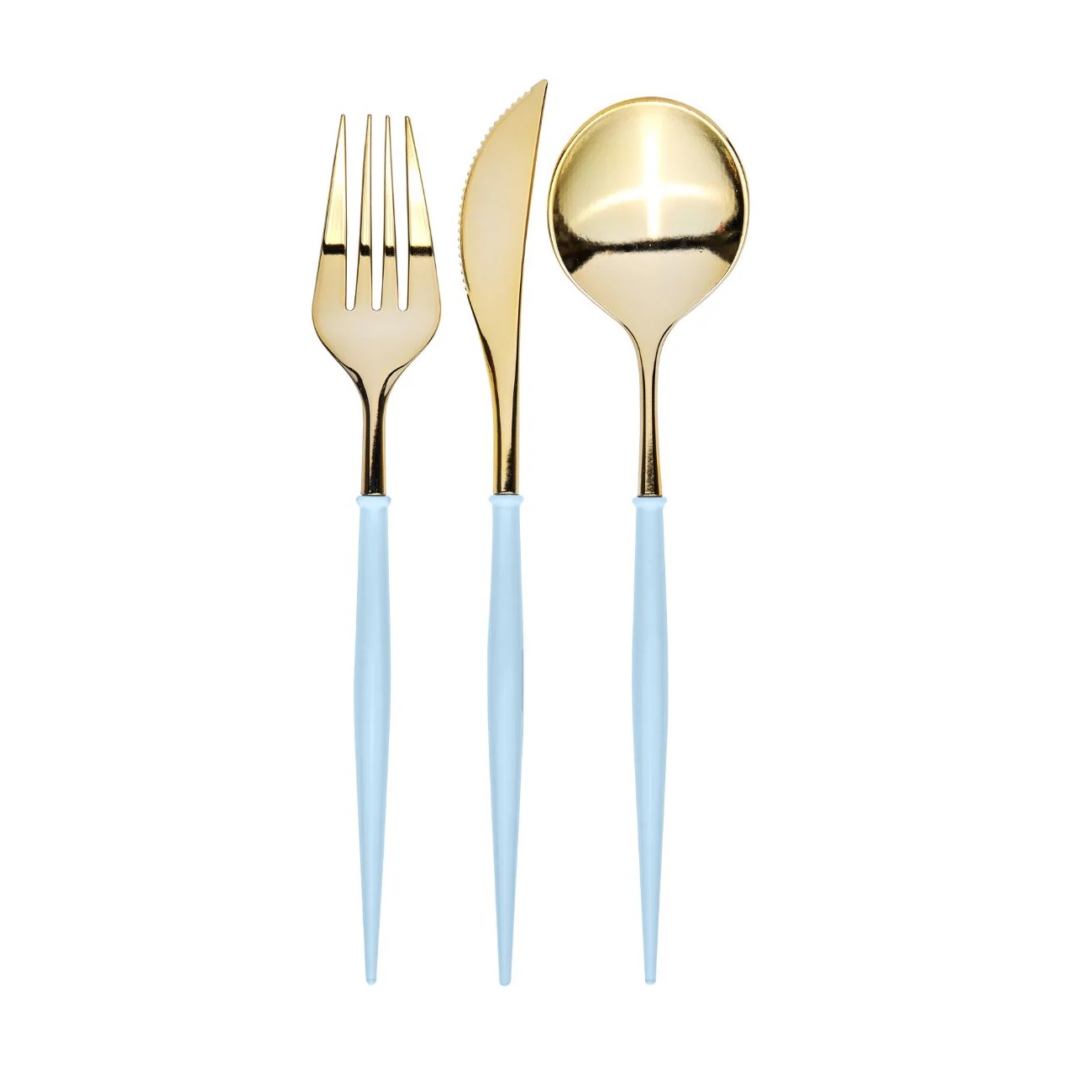 Sophistiplate Bella Cutlery - Gold/Sky Blue Handle | Berings