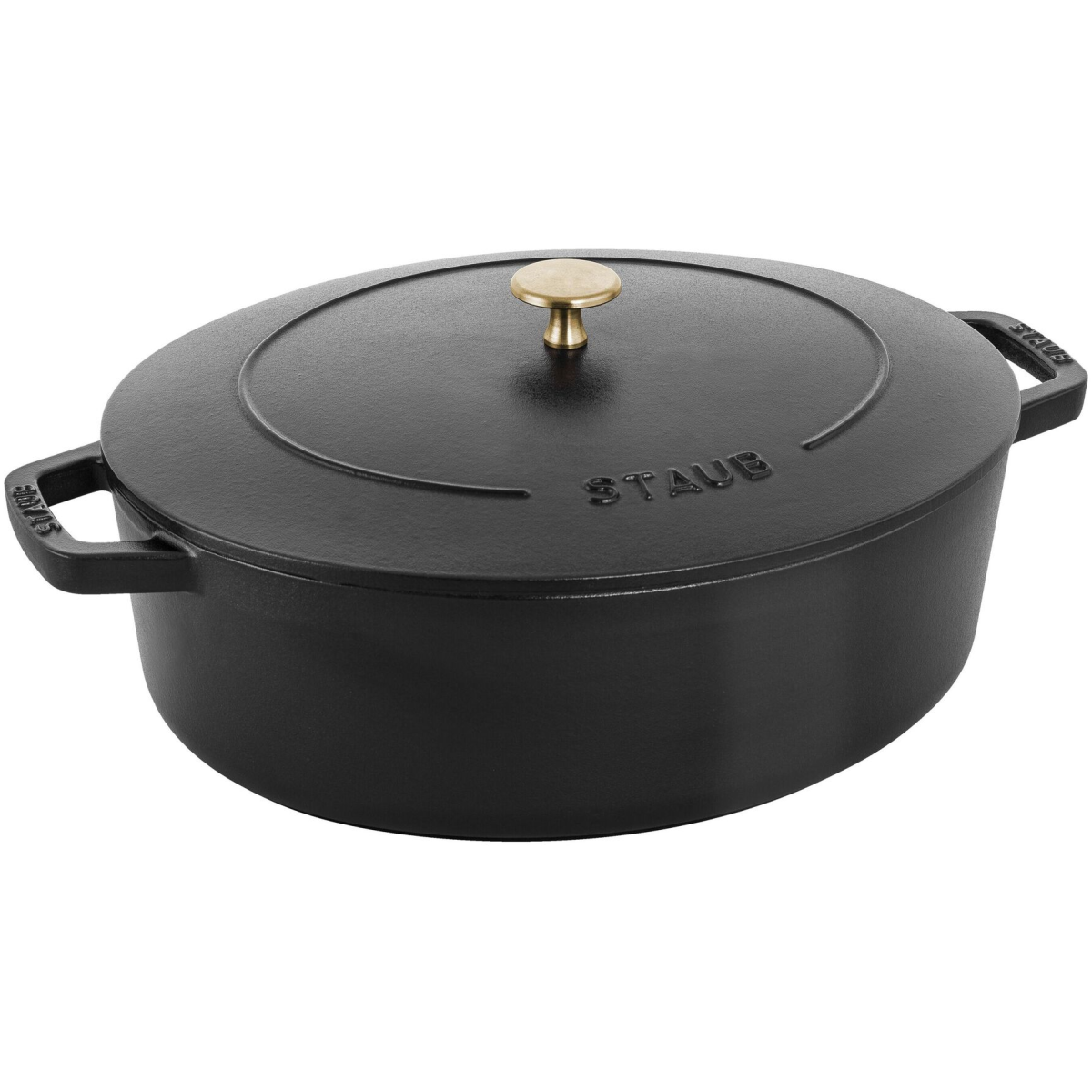 Staub Wide Oval Dutch Oven Matte Black Berings 2581