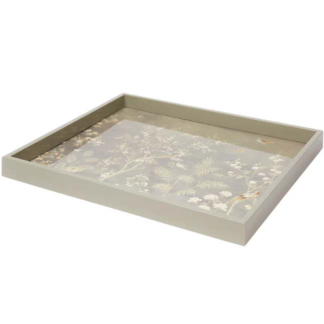 Addison Ross Medium Chinoiserie Tray - Grey