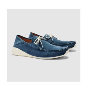 Olukai Ka‘a Driver Men’s Italian Suede Shoes - Channel Blue