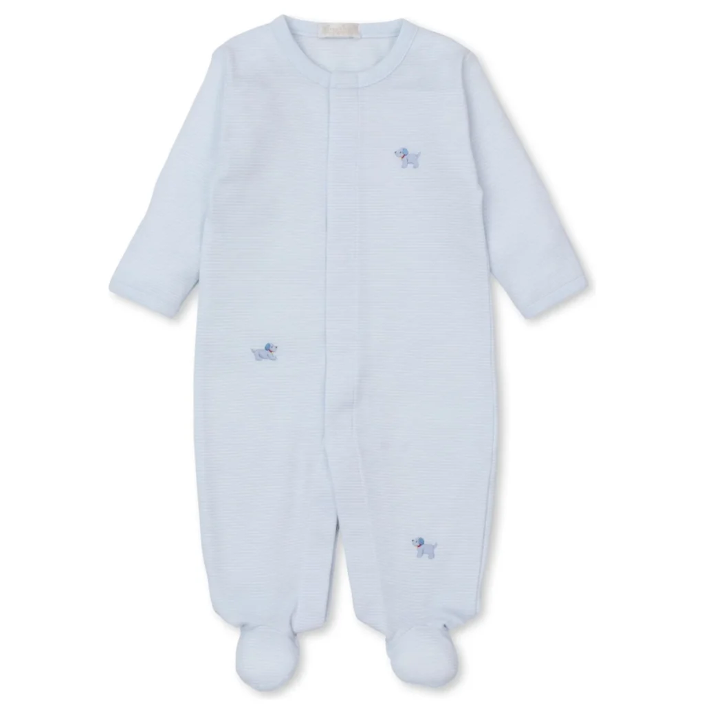 Kissy Kissy Premier Puppies Footie - Light Blue