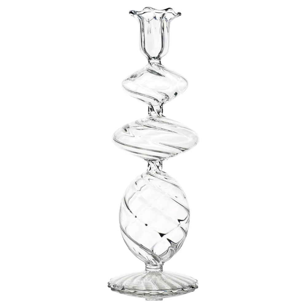 La Boheme Clear Candlestick - Large