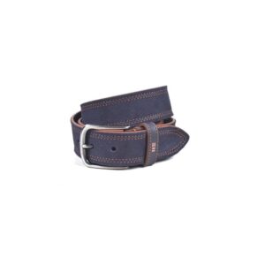 Miguel Bellido Suede Double Stitch Belt - Navy