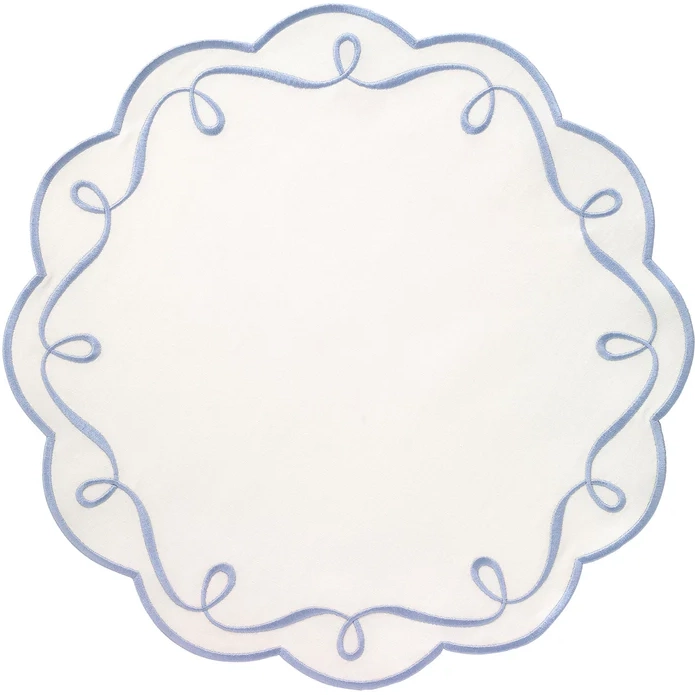 Bodrum Ribbon Twirl Placemat - Blue