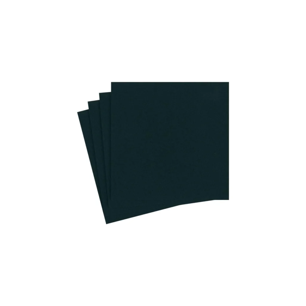 Caspari Paper Linen Cocktail Napkins - Black