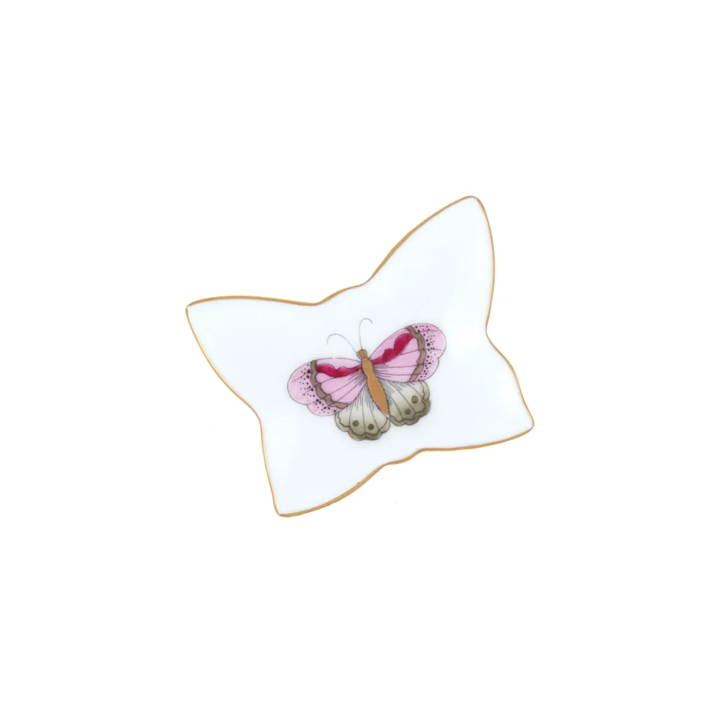 Herend Small Butterfly Tray - Pink