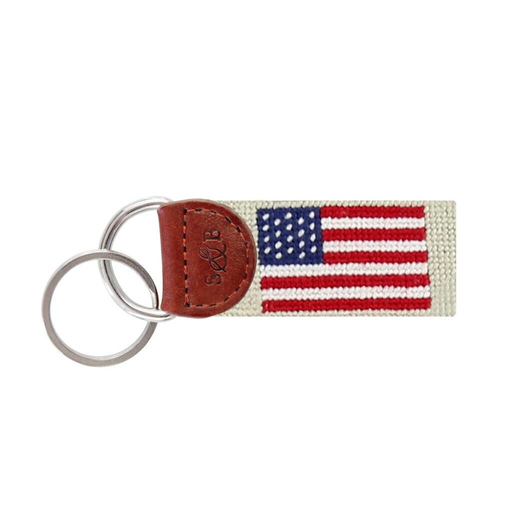 Smathers & Branson American Flag Key Fob (Light Khaki)