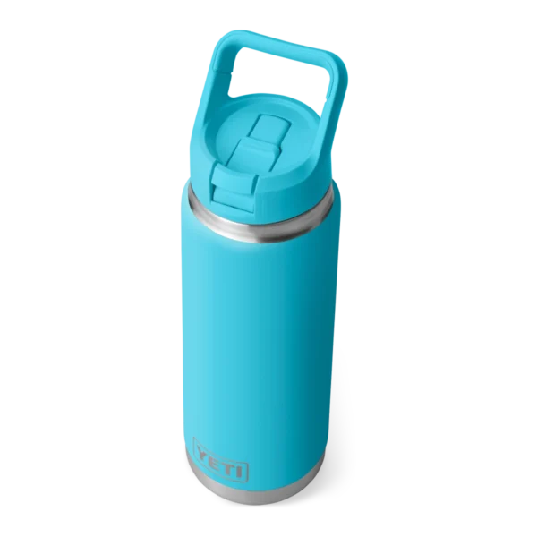 Yeti Rambler 26oz Bottle with Color Matched Straw Cap - Reef Blue