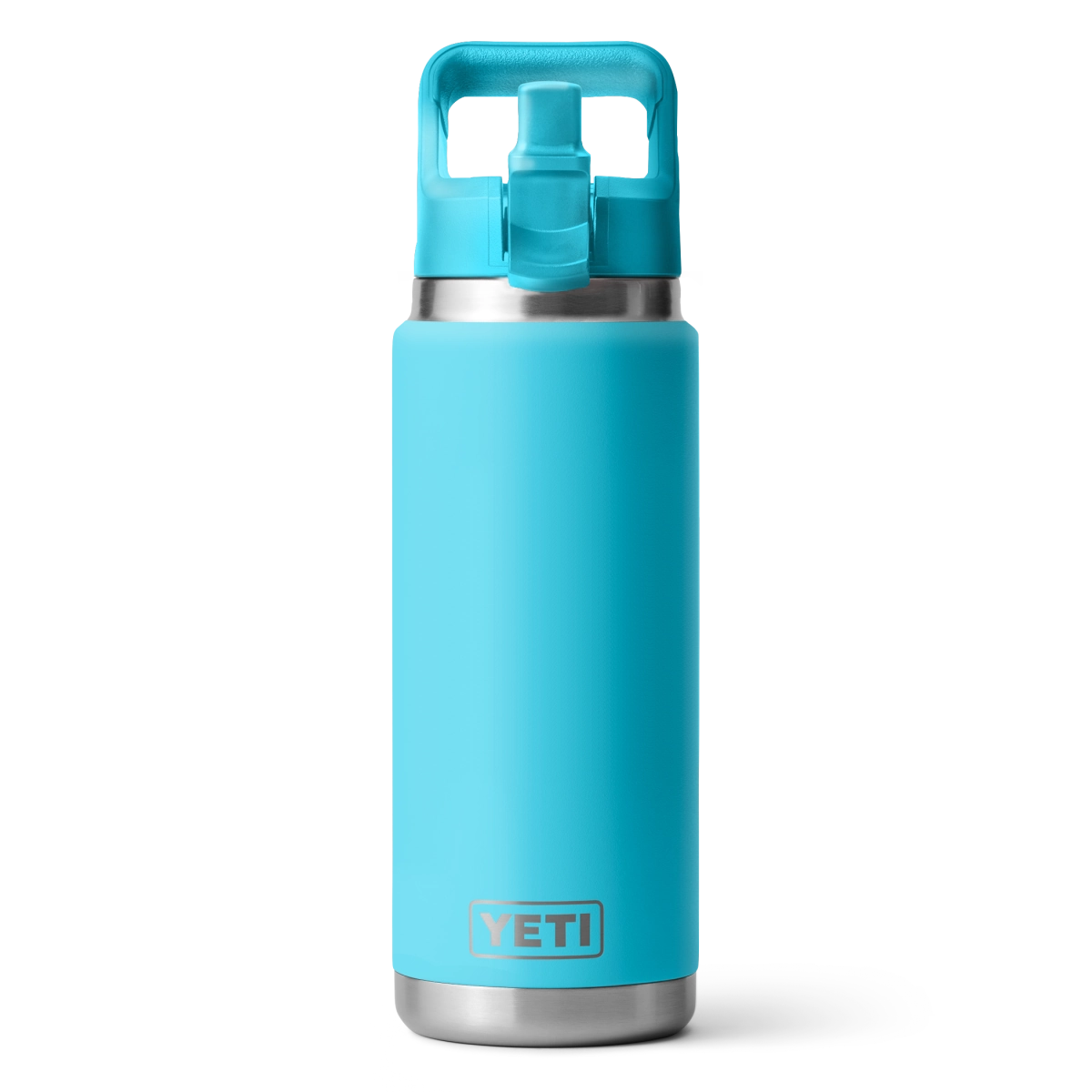 Yeti Rambler 26oz Bottle With Color Matched Straw Cap - Reef Blue 