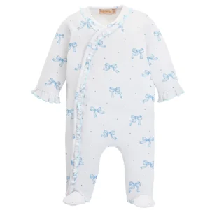 Baby Club Chic Pretty Bows Footie - Blue