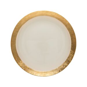 Casafina Camilla Glass Band Charger Plate - Gold