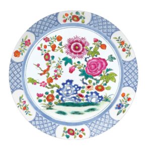 Caspari Chinese Floral Porcelain Paper Die-Cut Placemats