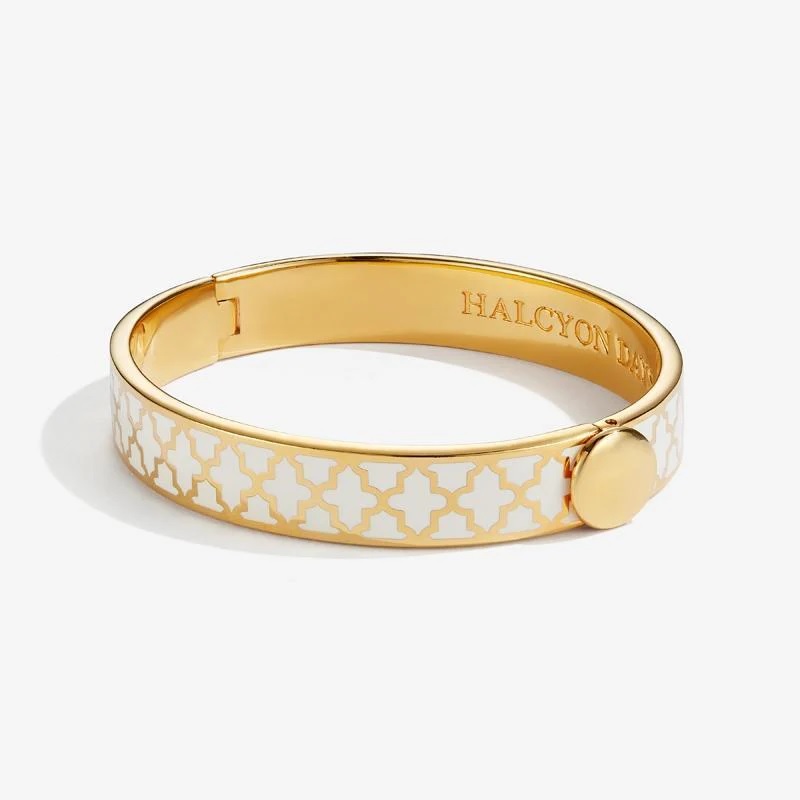 Halcyon Days Agama Cream & Gold Bangle