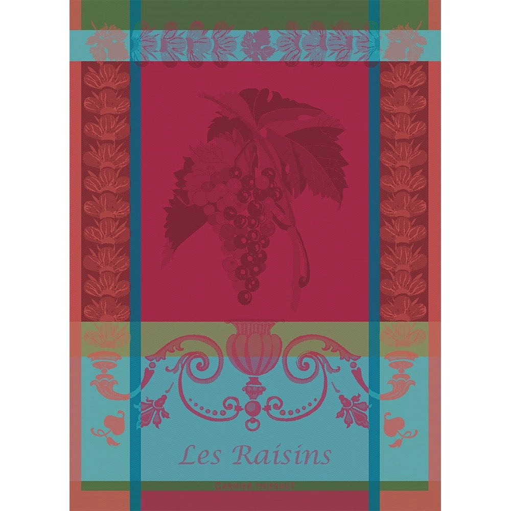 Garnier-Thiebaut Les Raisins Lie De Vin Kitchen Towel