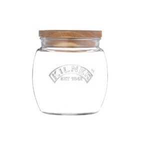 Kilner 850ml Glass Jar with Wooden Lid