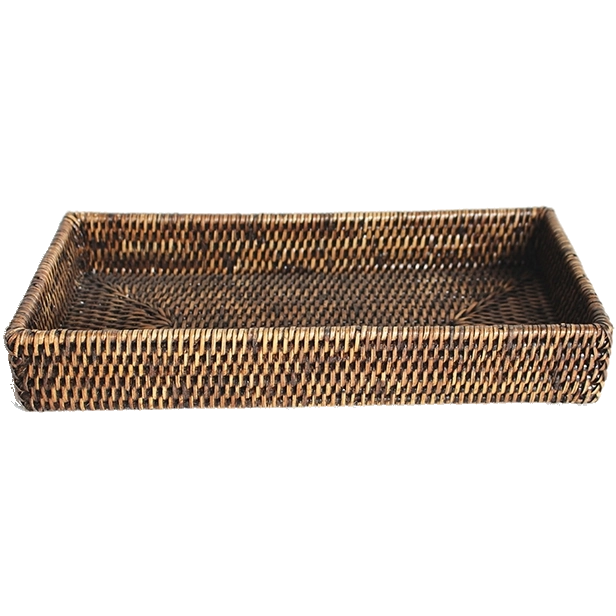 Matahari Rectangular Bath Tray - Antique Brown