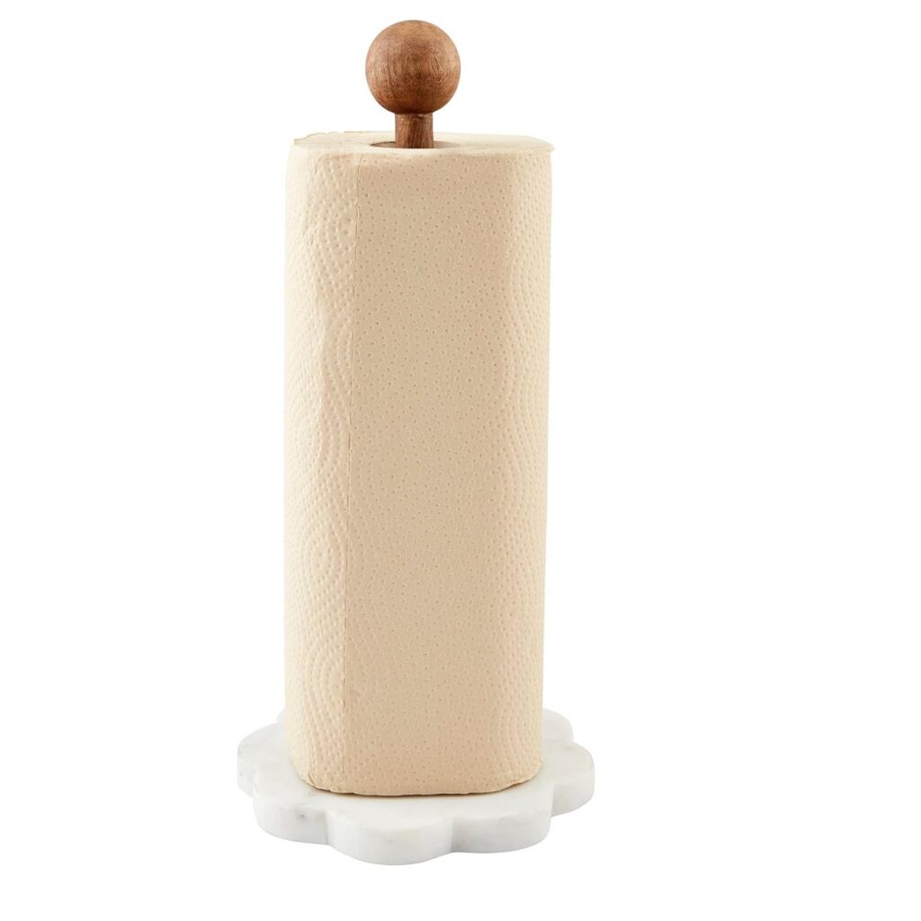 Mudpie Scallop Marble Paper Towel Holder