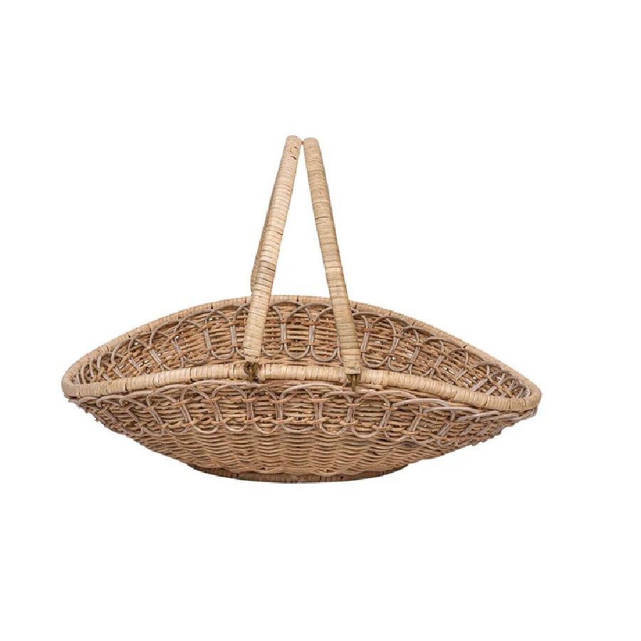 Juliska Provence Rattan Gathering Basket - Whitewash