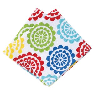 T-fal Printed Dish Cloth - Red Medallion/Multi (Set of 2)