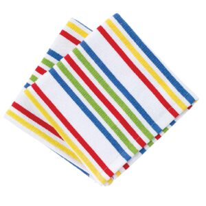 T-fal Printed Dish Cloth - Red Stripe/Multi (Set of 2)