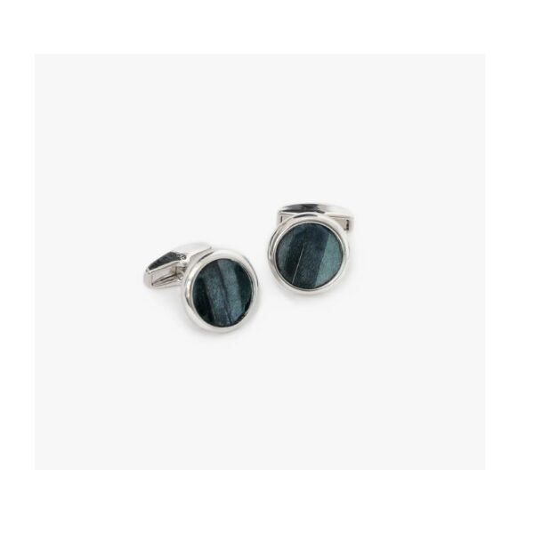 Brackish Cufflinks - Sapelo (Rhodium Plated)