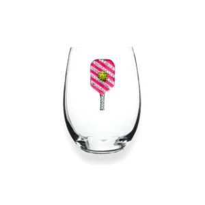 The Queens’ Jewels Pickleball Stemless Wine Glass