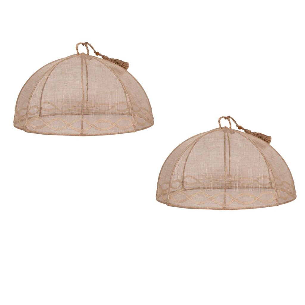 Juliska Tuileries Garden Mesh Round Food Cover Set/2pc - Natural