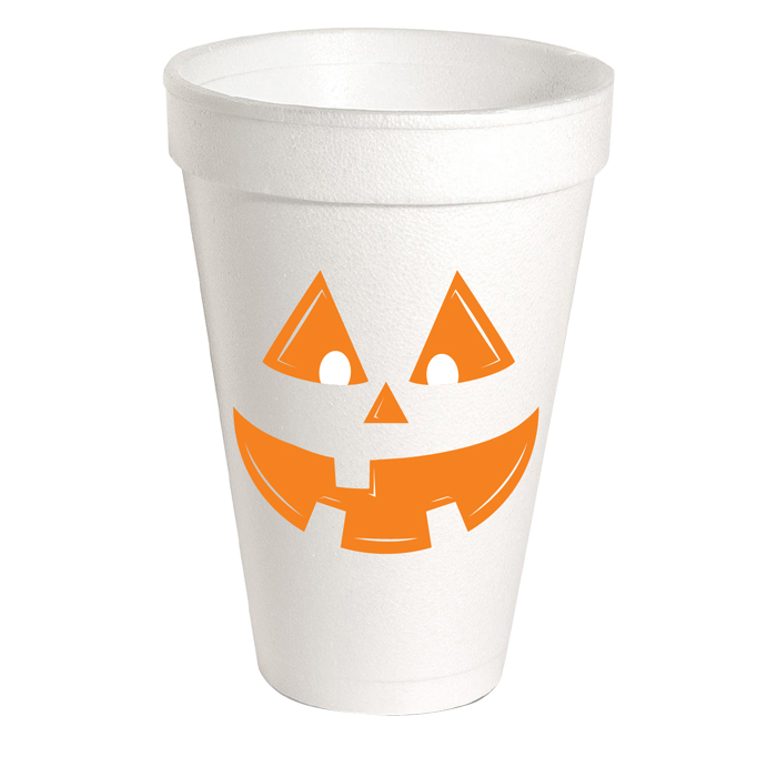 Rosannne Beck Jack-o-lantern Styrofoam Cups