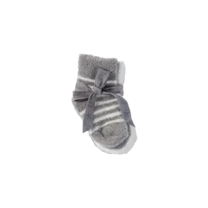 Barefoot Dreams CozyChic Lite Infant Sock Set - Pewter Pearl