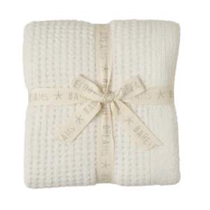 Barefoot Dreams CozyChic Waffle Throw - Cream